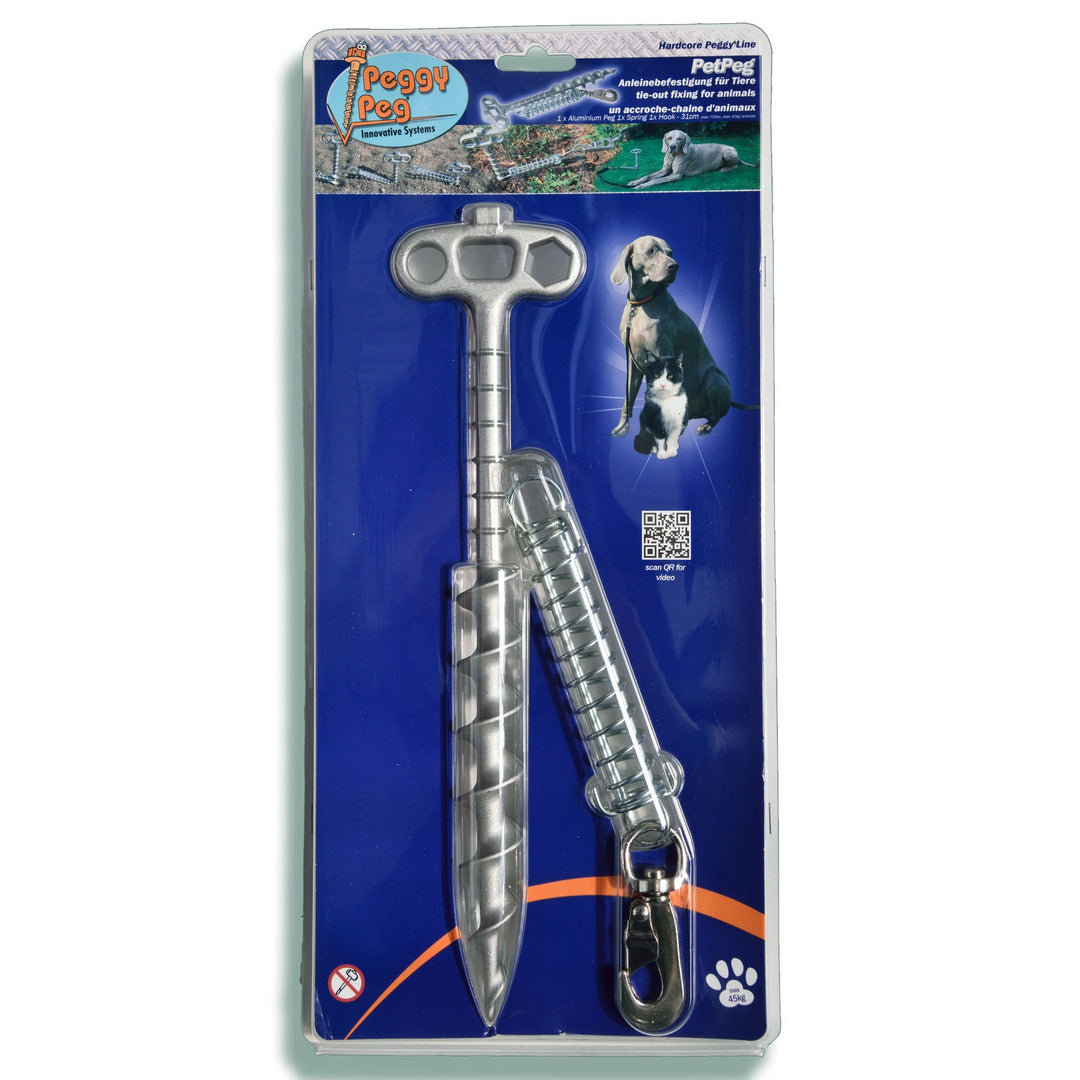 PetPeg (HP62) • 2 parts • SECOND-CHOICE • Ground anchor with shock absorber for your beloved Pet!