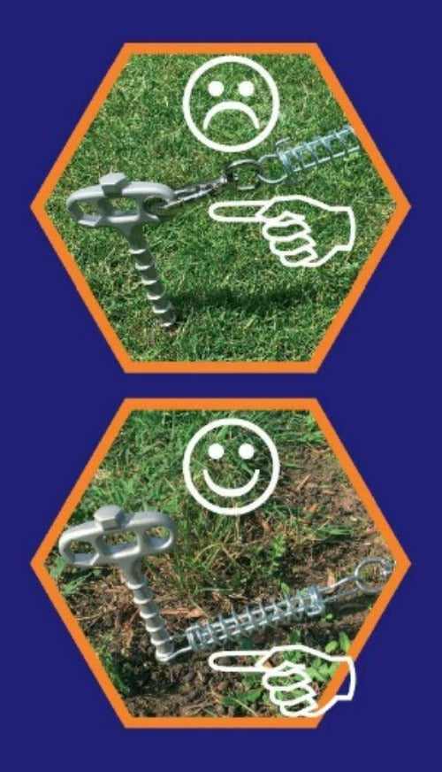 PetPeg (HP62) • 2 parts • SECOND-CHOICE • Ground anchor with shock absorber for your beloved Pet!