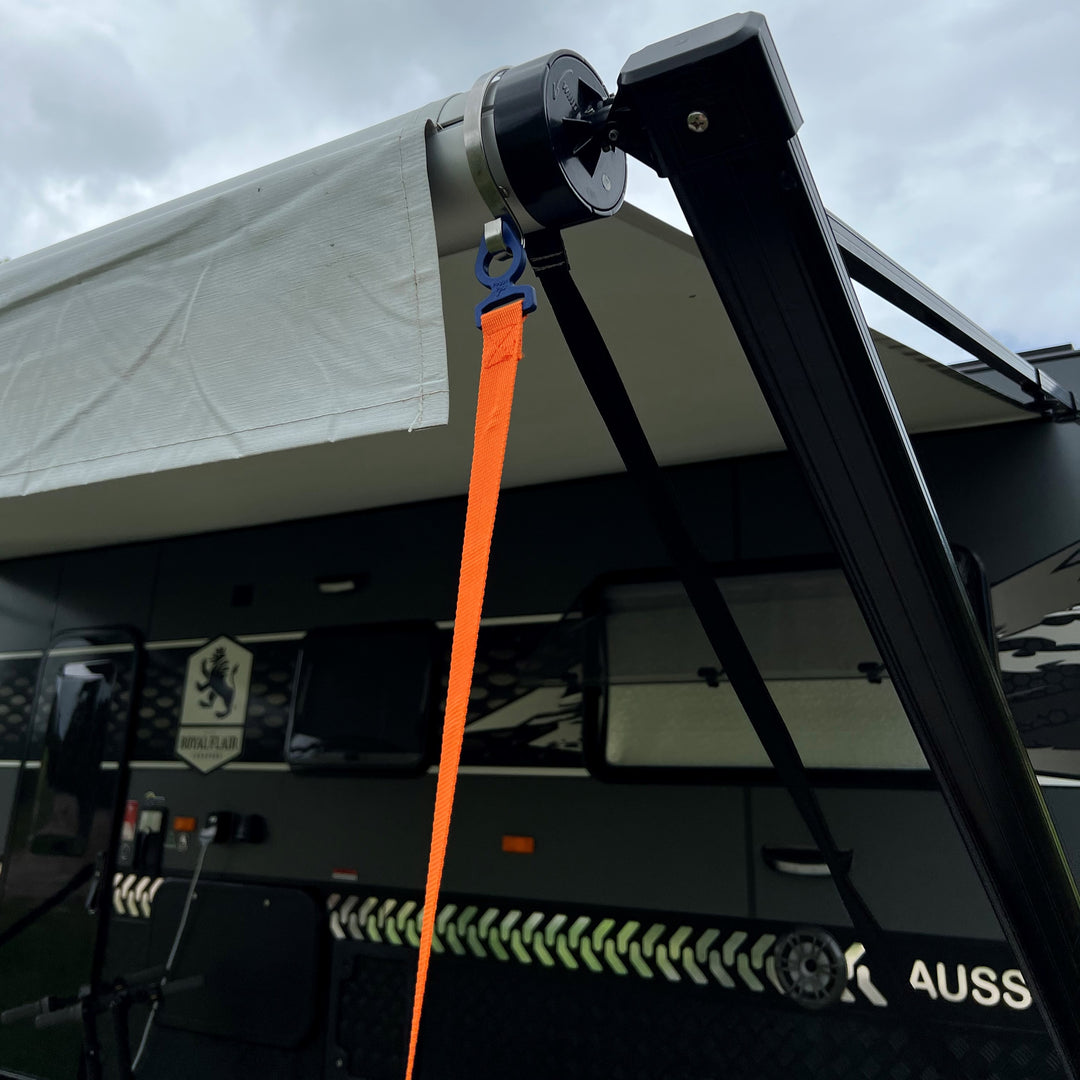 Tie Strap 2.0  (PP25) • (SINGLE item) • Caravan Awning Adjustable Tie-down Strap (Dometic, Carefree, Aussie Traveler, Thule, Kings etc.)