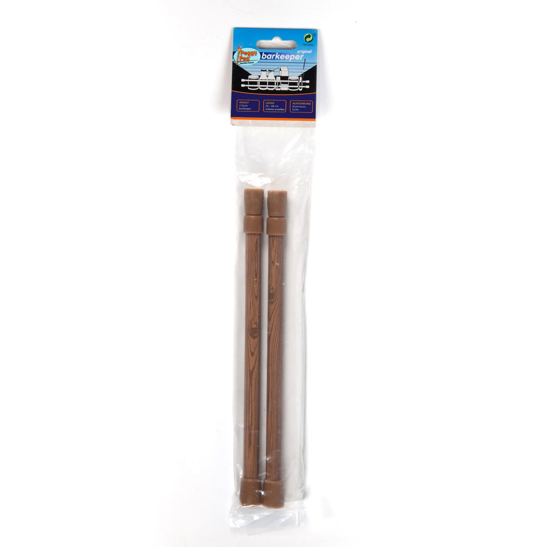 barkeeper® Aluminium Medium (M) 26-44cm oak • Pack of 2 • Tension rod