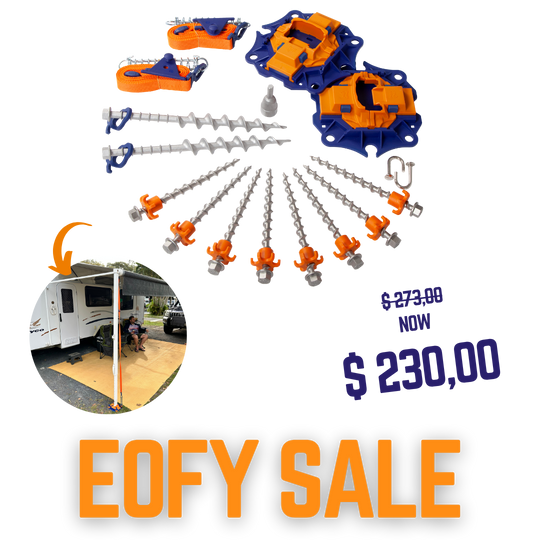 Heavy Duty Roll-Out Awning Bundle (PB27HD) • with Fix&Go Anchor plate XL